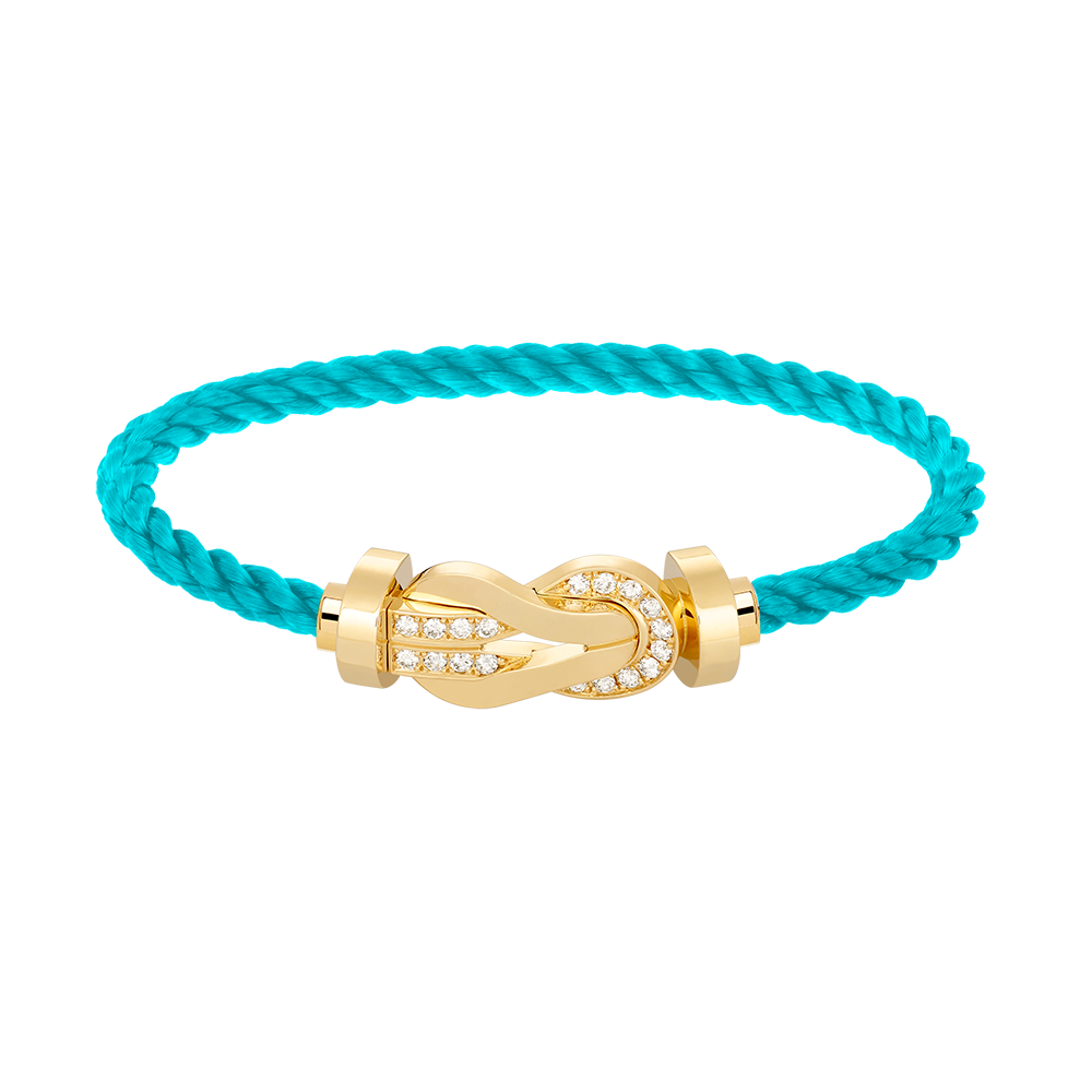 [Dawnora Jewelry]CHANCE LARGE 8 FIGURE BUCKLE HALF DIAMOND BRACELET GOLD