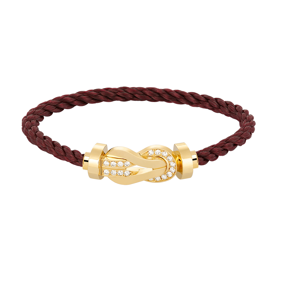 [Dawnora Jewelry]CHANCE LARGE 8 FIGURE BUCKLE HALF DIAMOND BRACELET GOLD