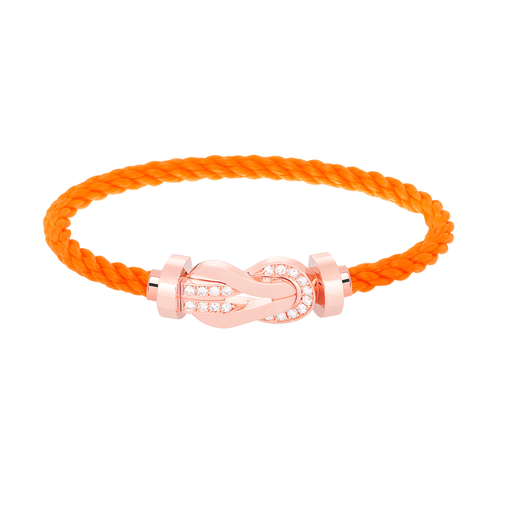 [Dawnora Jewelry]CHANCE LARGE 8 FIGURE BUCKLE HALF DIAMOND BRACELET ROSE GOLD