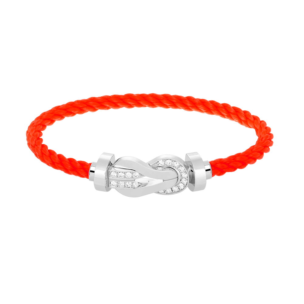 [Dawnora Jewelry]CHANCE LARGE 8 FIGURE BUCKLE HALF DIAMOND BRACELET SILVER