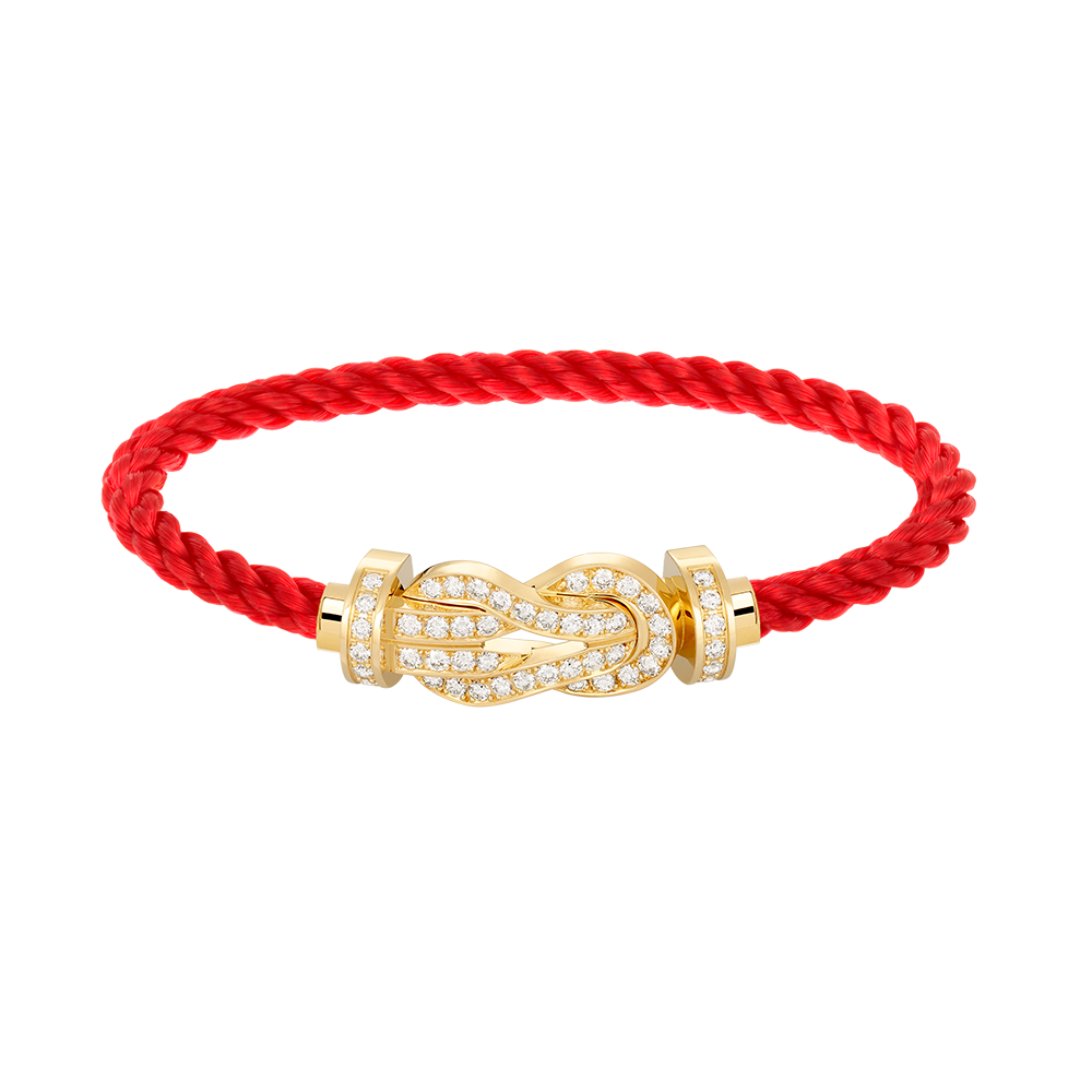 [Dawnora Jewelry]CHANCE LARGE 8 FIGURE BUCKLE FULLDIAMOND BRACELET GOLD