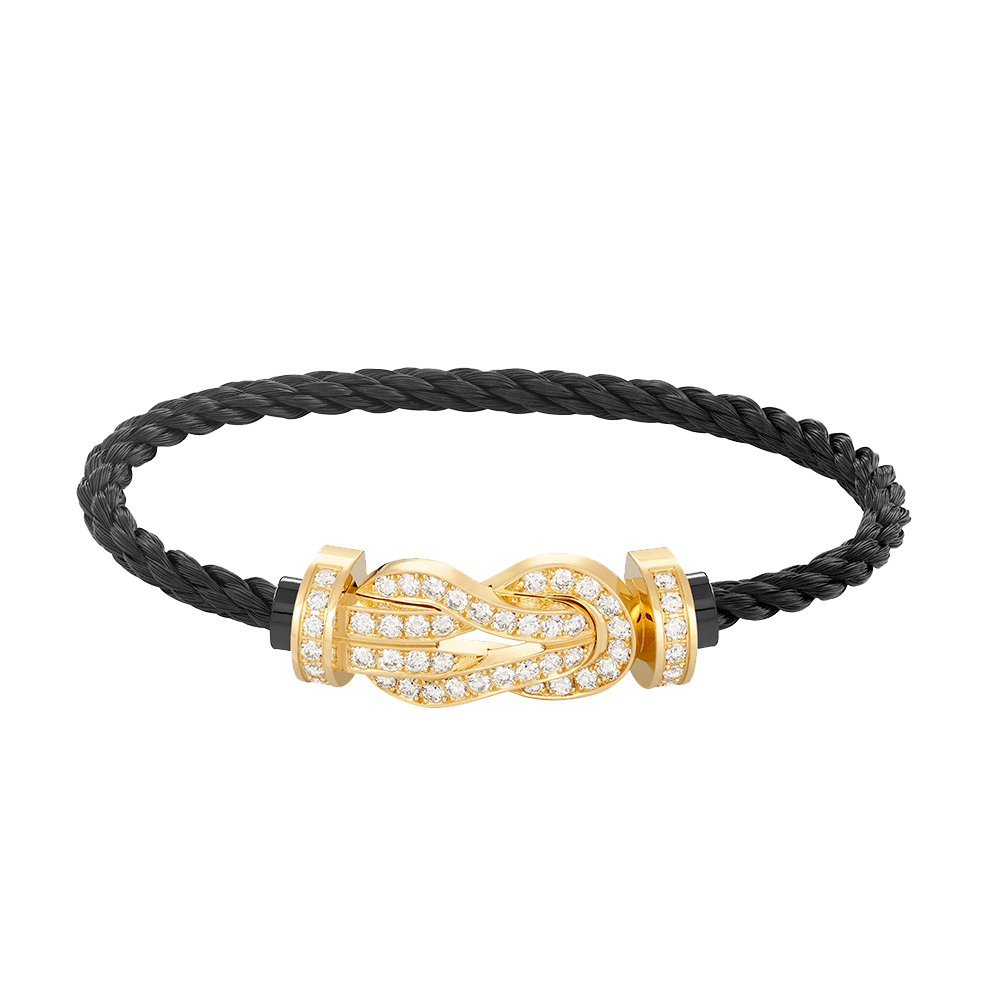[Dawnora Jewelry]CHANCE LARGE 8 FIGURE BUCKLE FULLDIAMOND BRACELET GOLD