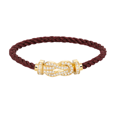 [Dawnora Jewelry]CHANCE LARGE 8 FIGURE BUCKLE FULLDIAMOND BRACELET GOLD