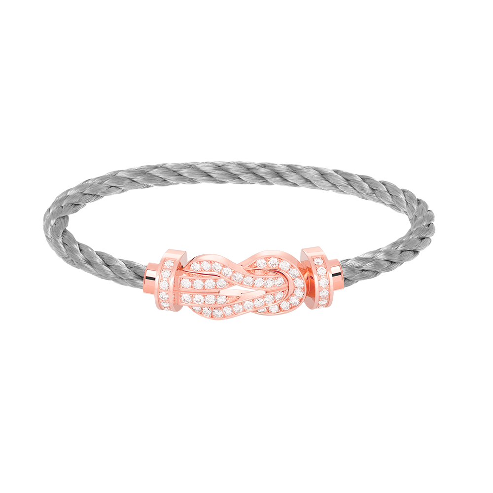 [Dawnora Jewelry]CHANCE LARGE 8 FIGURE BUCKLE FULL DIAMOND BRACELET ROSE GOLD