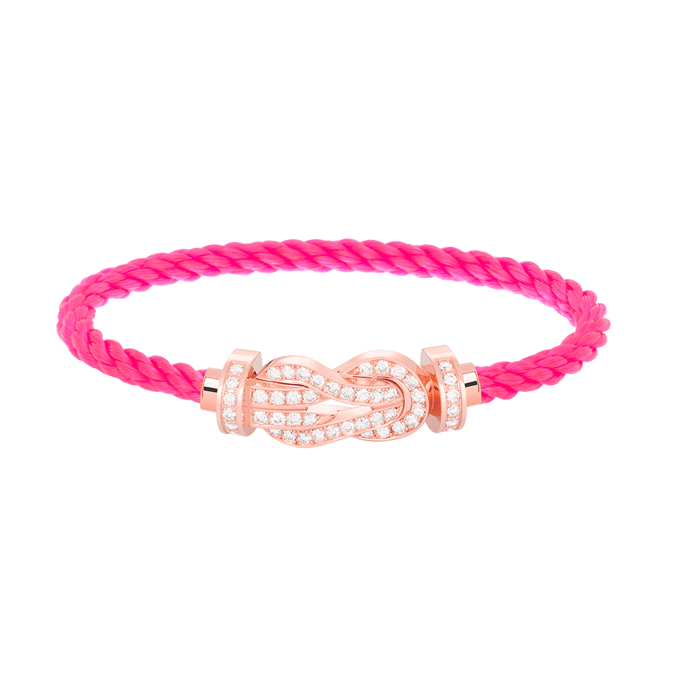 [Dawnora Jewelry]CHANCE LARGE 8 FIGURE BUCKLE FULL DIAMOND BRACELET ROSE GOLD