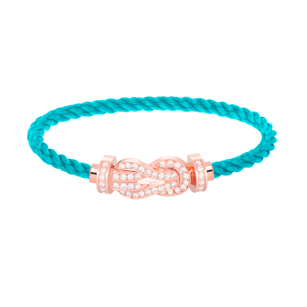 [Dawnora Jewelry]CHANCE LARGE 8 FIGURE BUCKLE FULL DIAMOND BRACELET ROSE GOLD