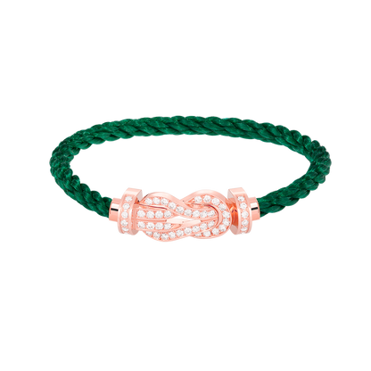 [Dawnora Jewelry]CHANCE LARGE 8 FIGURE BUCKLE FULL DIAMOND BRACELET ROSE GOLD