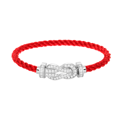 [Dawnora Jewelry]CHANCE LARGE 8 FIGURE BUCKLE FULL DIAMOND BRACELET SILVER