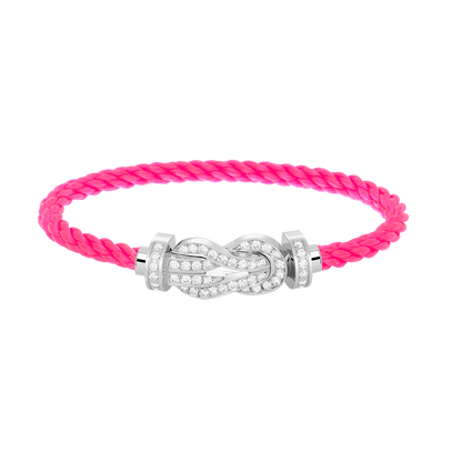 [Dawnora Jewelry]CHANCE LARGE 8 FIGURE BUCKLE FULL DIAMOND BRACELET SILVER