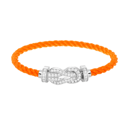 [Dawnora Jewelry]CHANCE LARGE 8 FIGURE BUCKLE FULL DIAMOND BRACELET SILVER