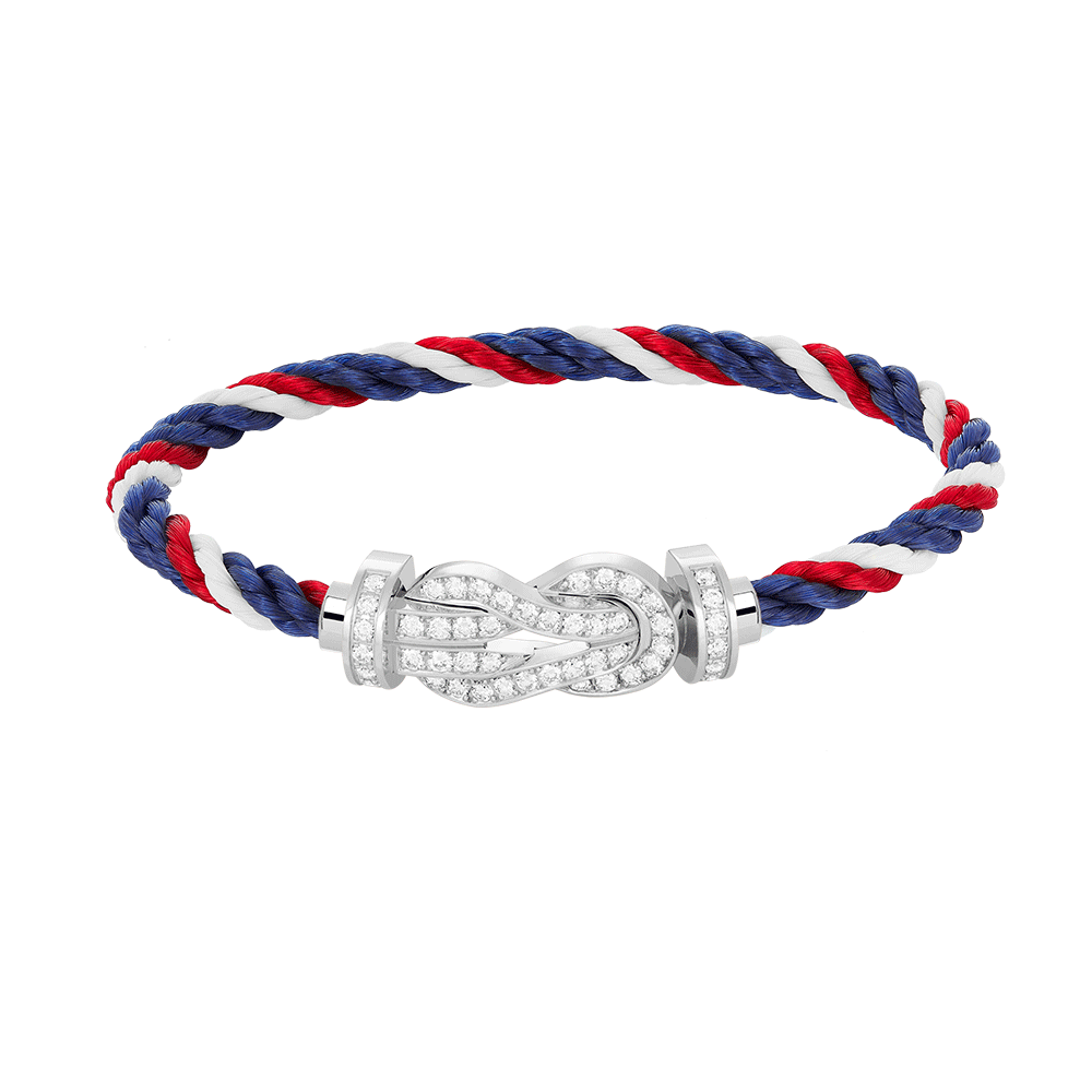 [Dawnora Jewelry]CHANCE LARGE 8 FIGURE BUCKLE FULL DIAMOND BRACELET SILVER