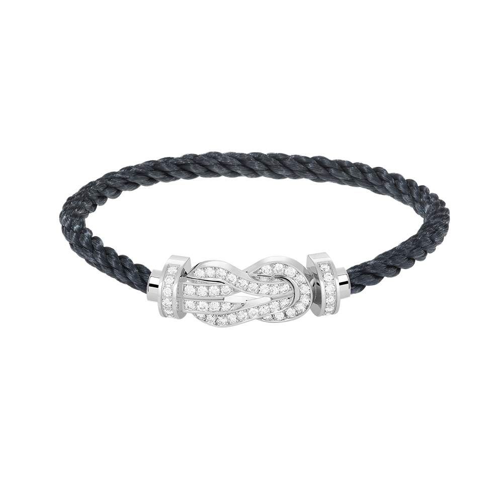 [Dawnora Jewelry]CHANCE LARGE 8 FIGURE BUCKLE FULL DIAMOND BRACELET SILVER