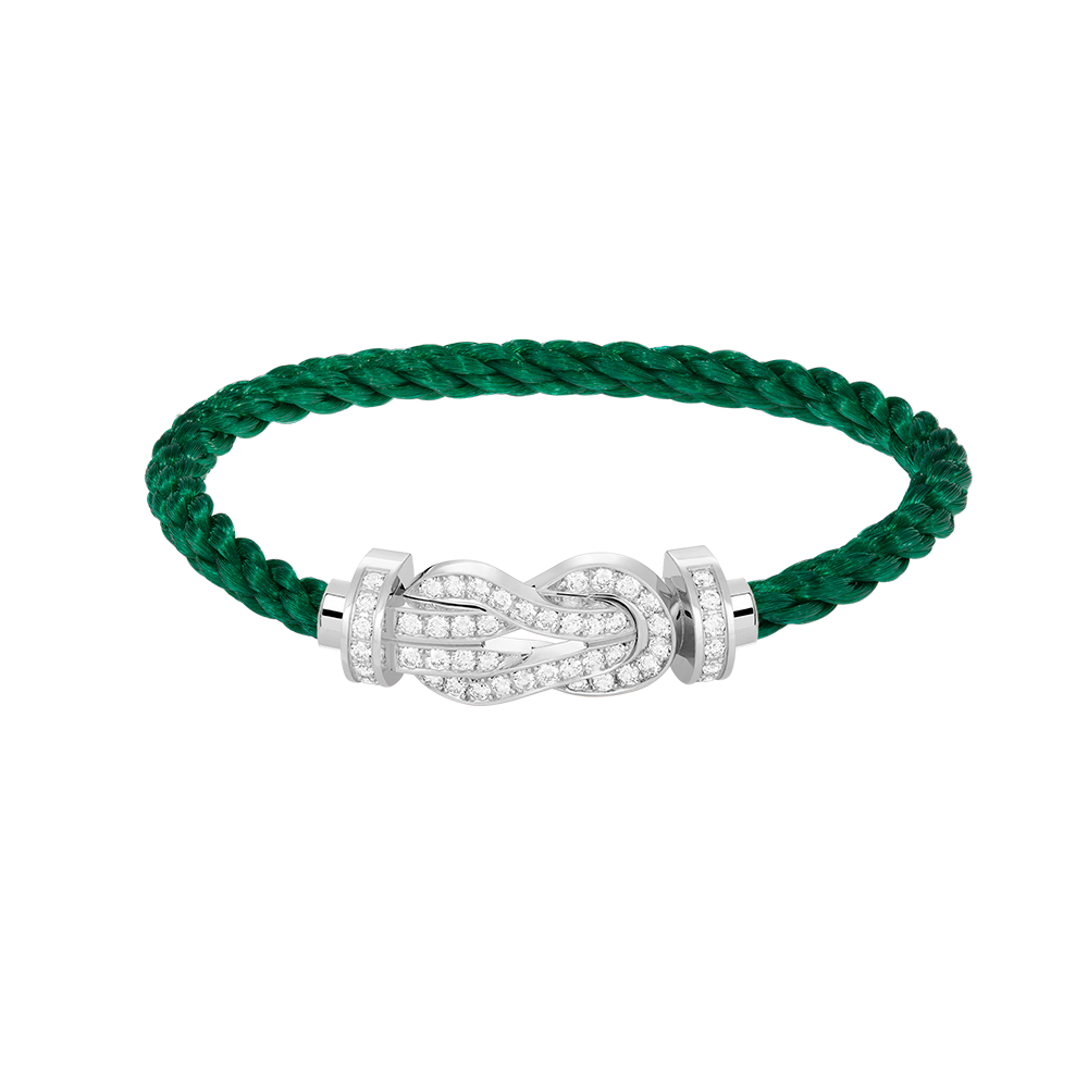 [Dawnora Jewelry]CHANCE LARGE 8 FIGURE BUCKLE FULL DIAMOND BRACELET SILVER