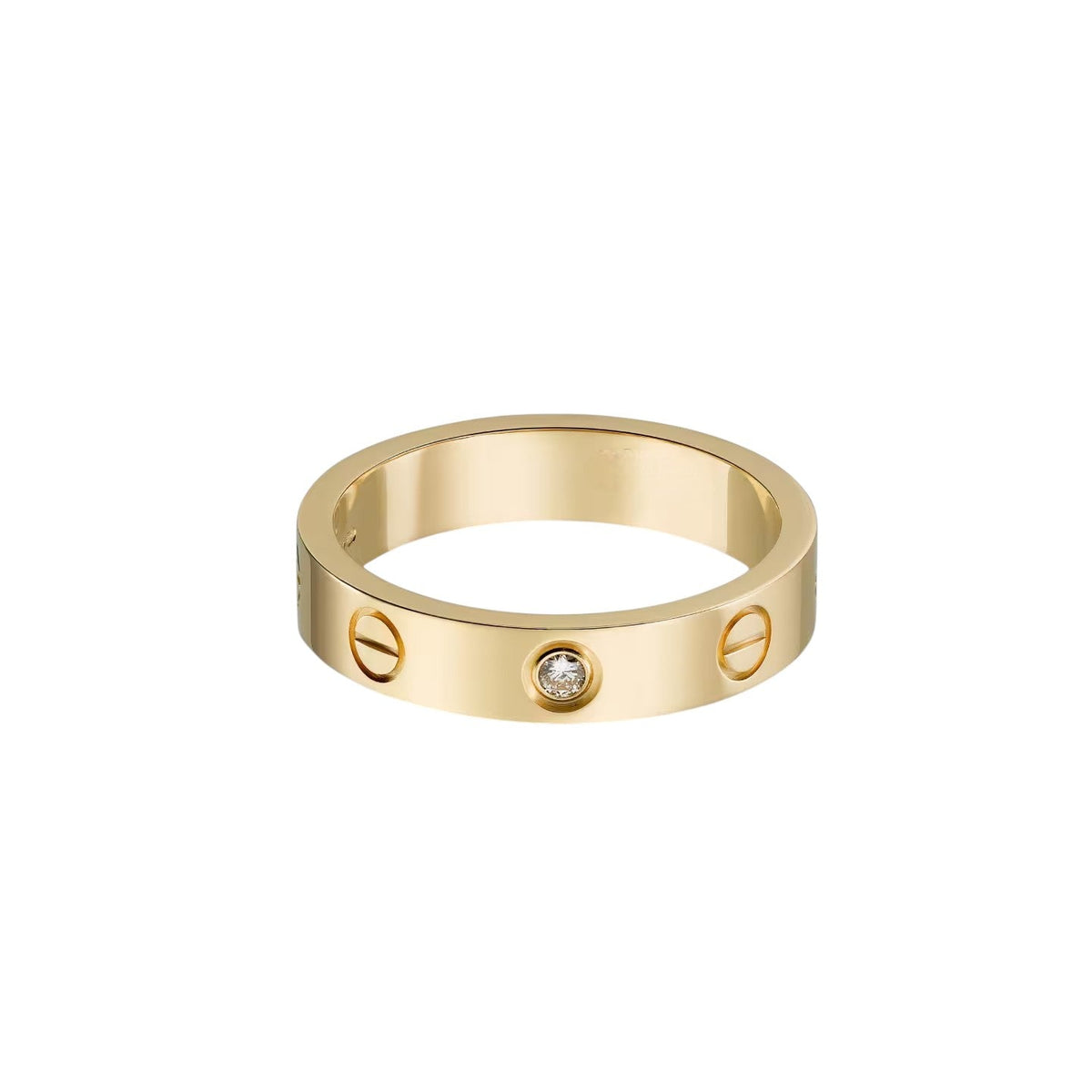 [Dawnora Jewelry]LOVE 4MM 1 DIAMOND RING