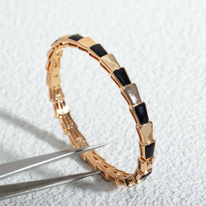 [Dawnora Jewelry]SERPENTI BRACELET PINK GOLD ONYX