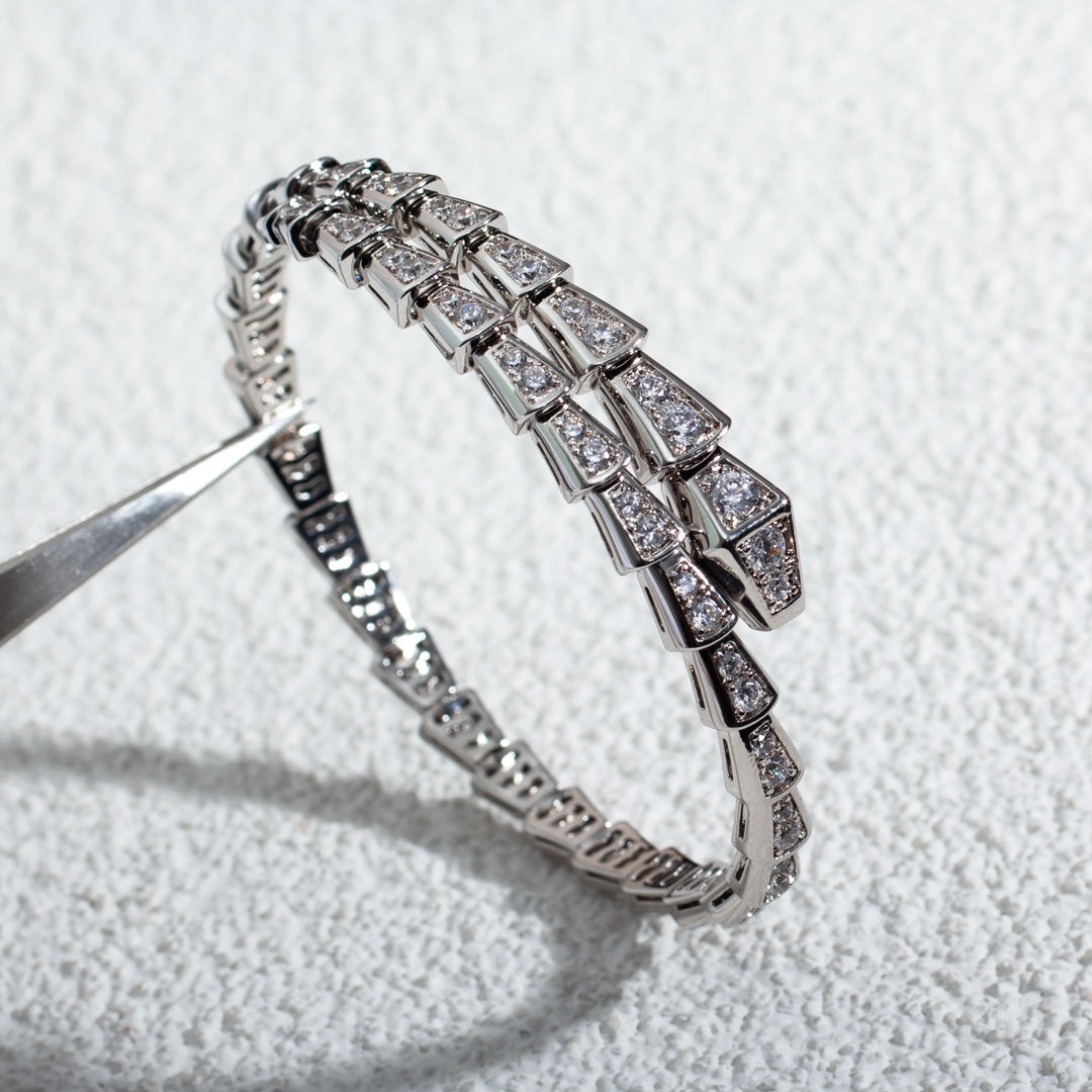 [Dawnora Jewelry]SERPENTI BRACELET 6MM SILVER DIAMOND