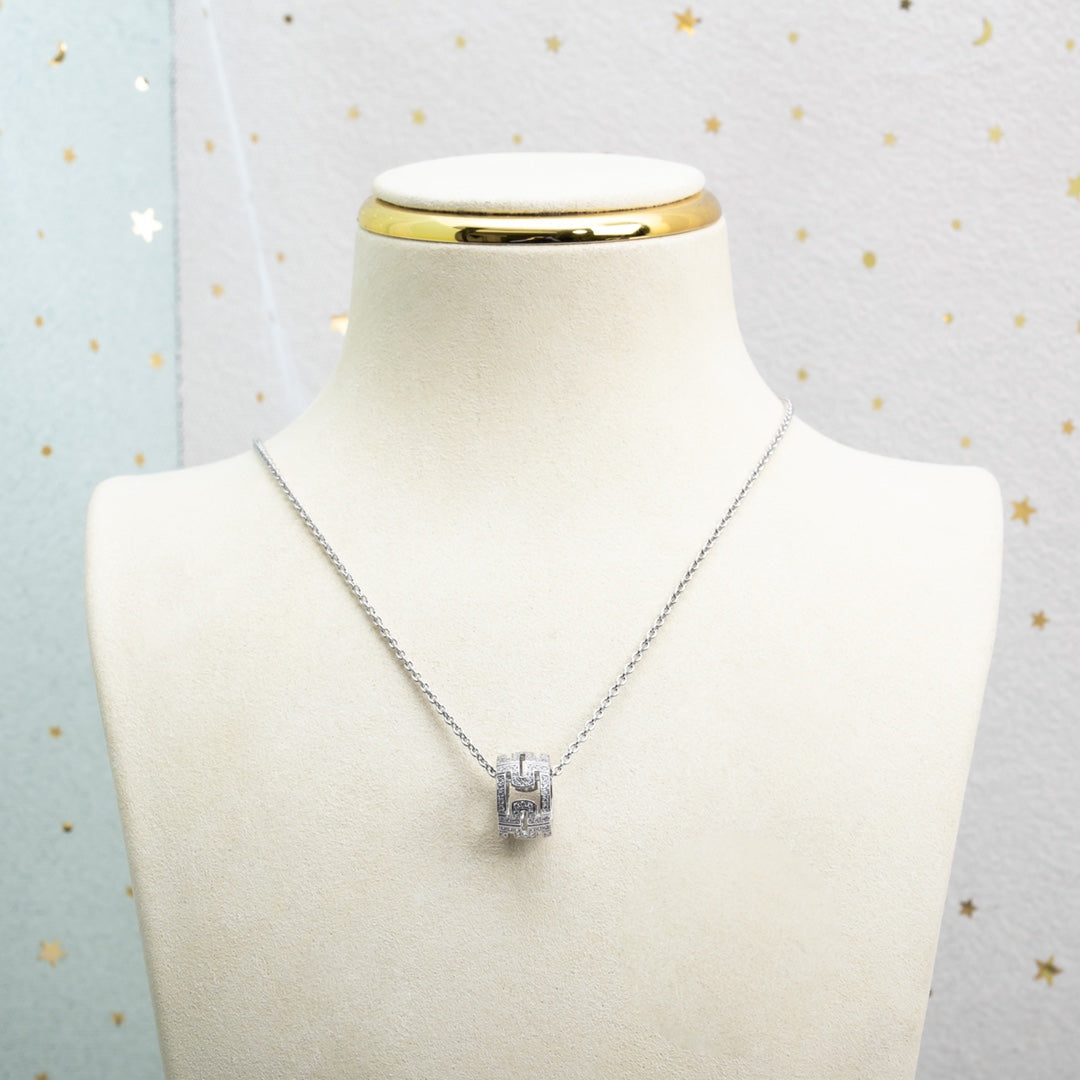 [Dawnora Jewelry]PARENTESI NECKLACE SILVER DIAMOND