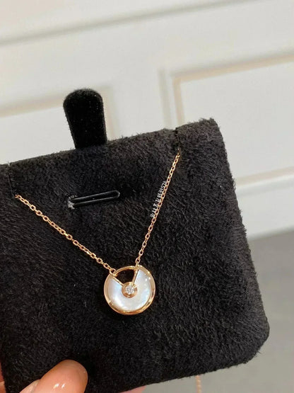 [Dawnora Jewelry]AMULETTE ROSE GOLD MOP NECKLACE