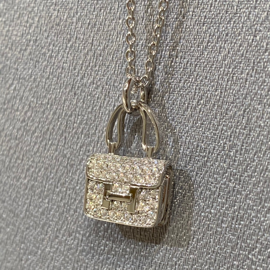 [Dawnora Jewelry]CONSTANCE PEDANT DIAMOND NECKLACE