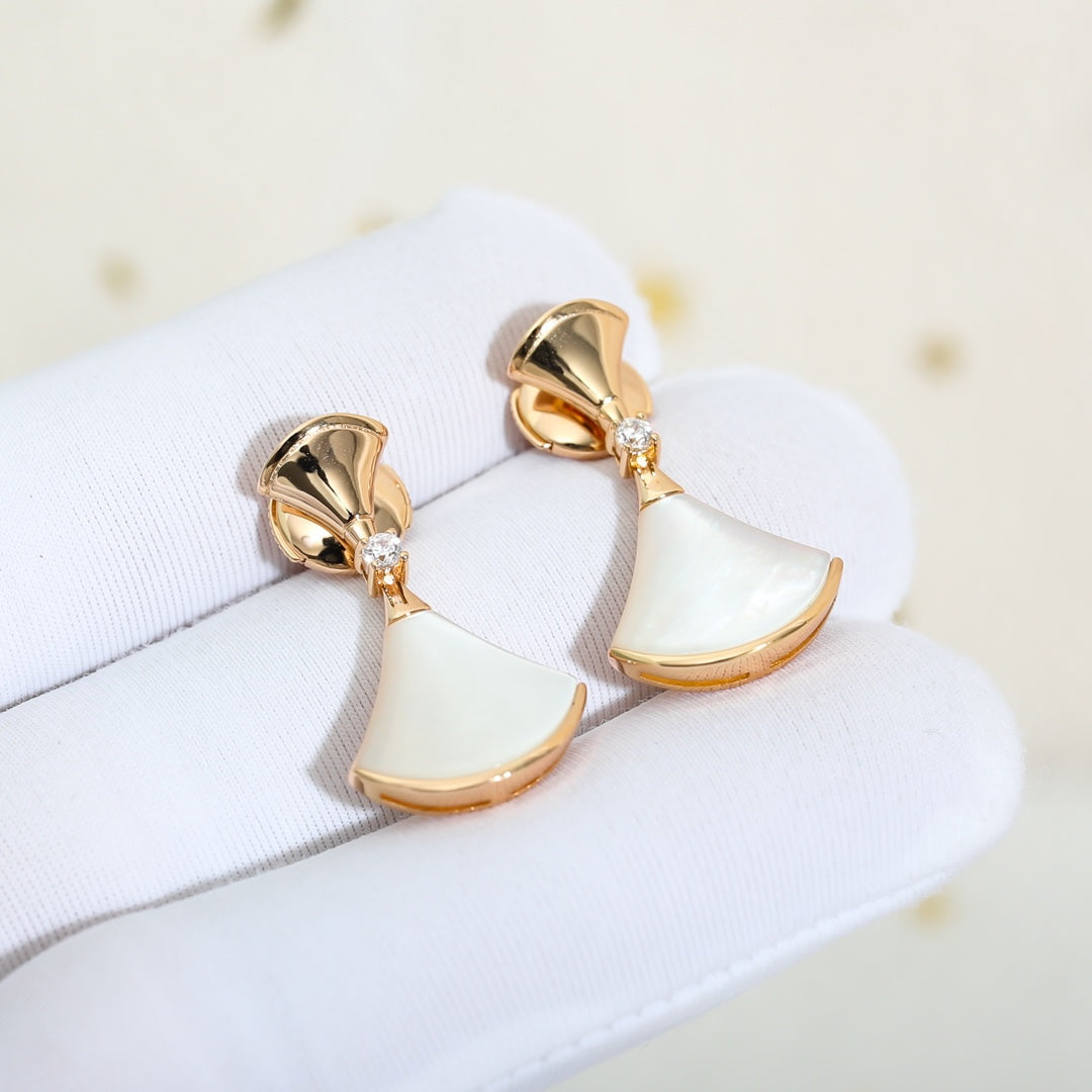 [Dawnora Jewelry]DREAM MOP PINK GOLD EARRINGS