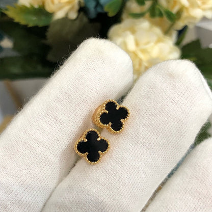 [Dawnora Jewelry]CLOVER MINI GOLD EARRINGS