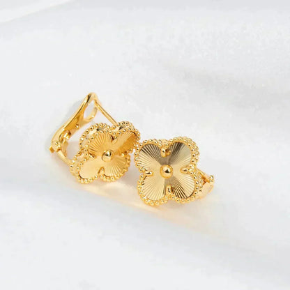 [Dawnora Jewelry]CLOVER MEDIUM 1 MOTIFS LASER EARRINGS