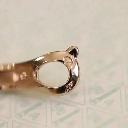 [Dawnora Jewelry]CLOVER MEDIUM 1 MOTIFS FUll DIAMOND EARRINGS