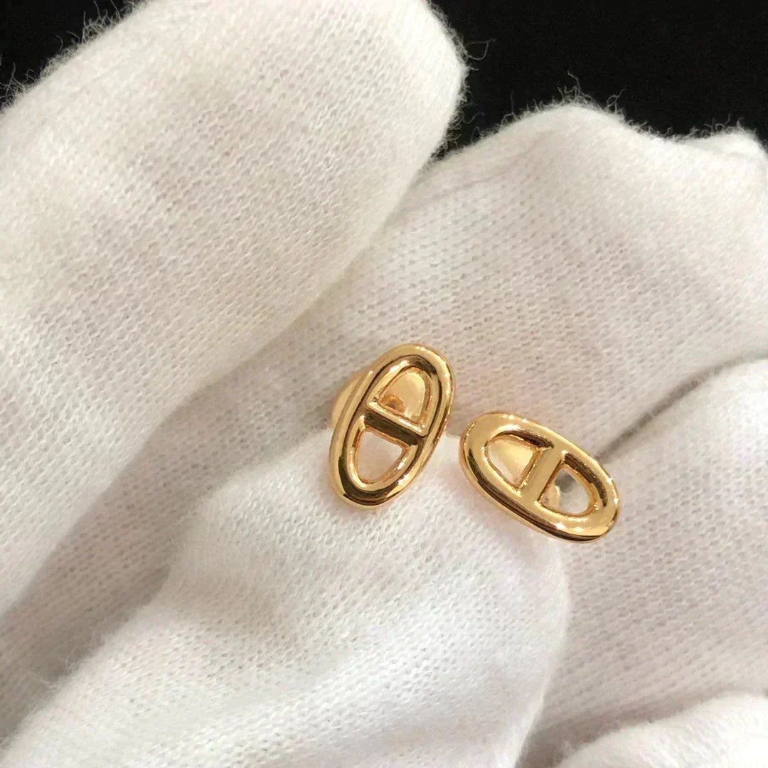 [Dawnora Jewelry]CHAINE SMALL EARRINGS GOLD AND SILVER