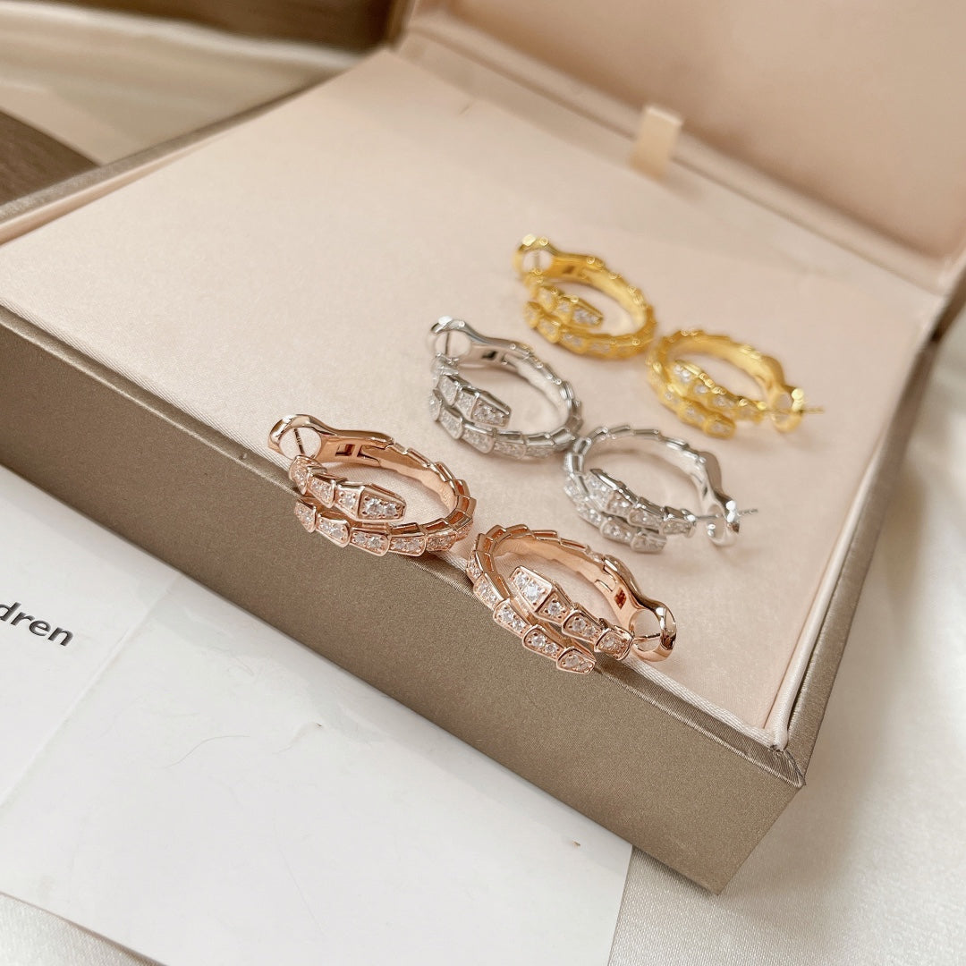 [Dawnora Jewelry]SERPENTI EARRINGS DIAMOND