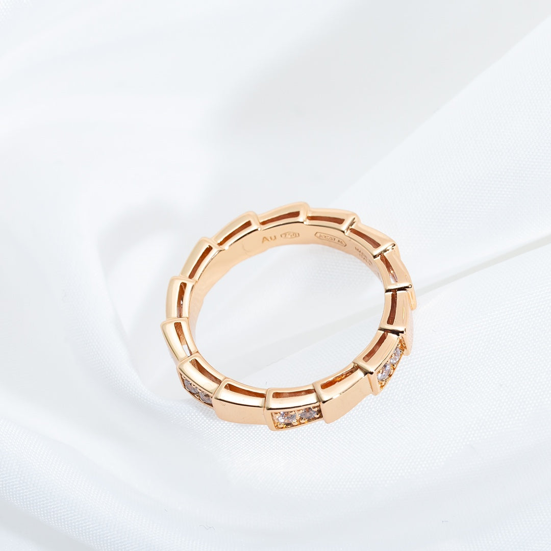 [Dawnora Jewelry]SERPENTI RING PINK GOLD  3MM
