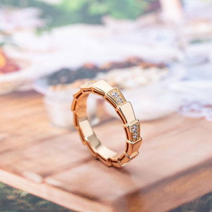 [Dawnora Jewelry]SERPENTI RING PINK GOLD  3MM