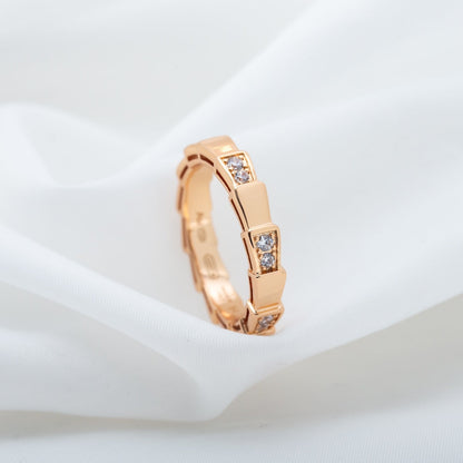 [Dawnora Jewelry]SERPENTI RING PINK GOLD  3MM