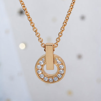 [Dawnora Jewelry]GARI NECKLACE PINK GOLD DIAMOND
