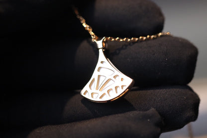 [Dawnora Jewelry]DREAM NECKLACE WHITE MOP PINK GOLD 1 DIAMOND