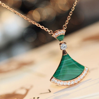 [Dawnora Jewelry]DREAM NECKLACE MALACHITE DIAMOND