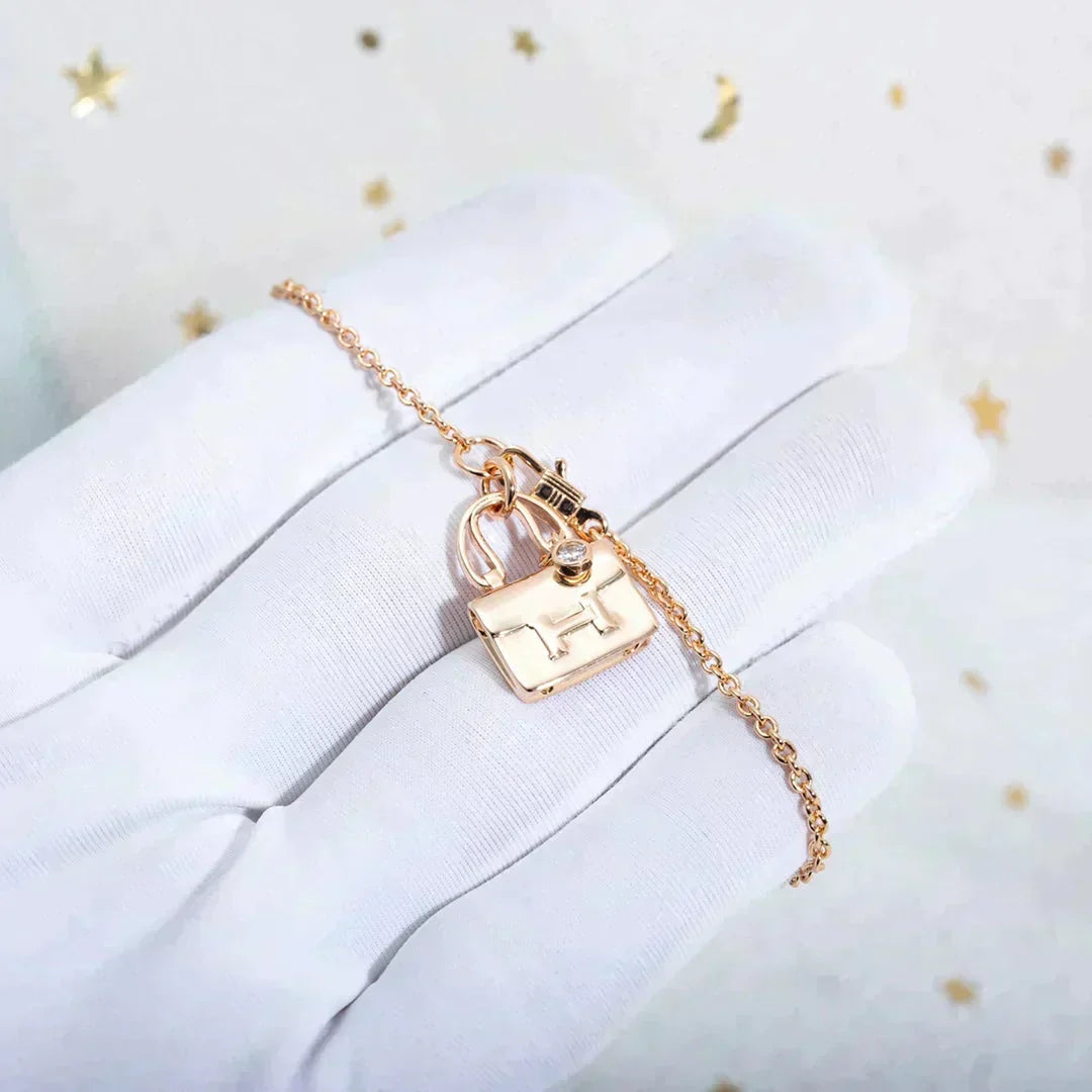 [Dawnora Jewelry]AMULETTE PEDANT ROSE GOLD NECKLACE