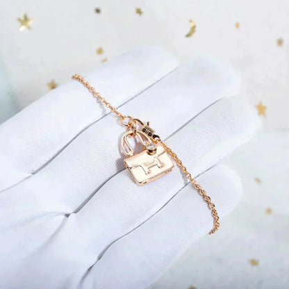 [Dawnora Jewelry]AMULETTE PEDANT ROSE GOLD NECKLACE