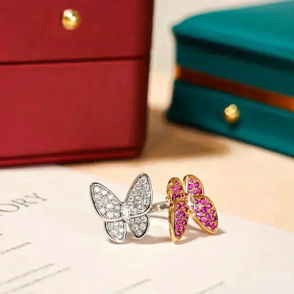 [Dawnora Jewelry]TWIN BUTTERFLY DIAMOND RING