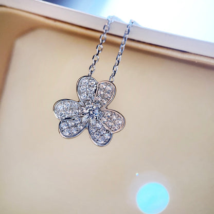 [Dawnora Jewelry]CLOVER DIAMOND NECKLACE SILVER