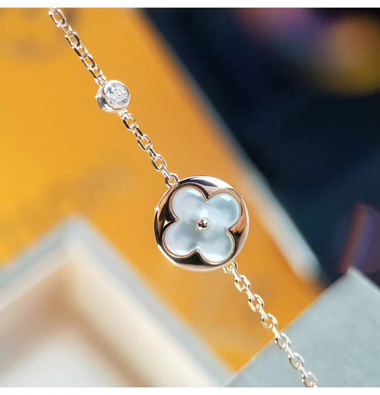 [Dawnora Jewelry]SUN MOP GOLD 1 DIAMOND NECKLACE