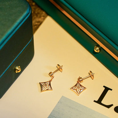 [Dawnora Jewelry]STAR DIAMONDS EARRINGS GOLD