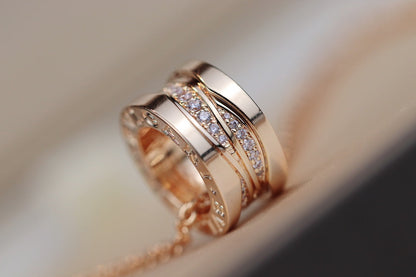 [Dawnora Jewelry]ZERO 1 PINK GOLD DIAMOND NECKLACE