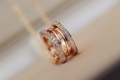 [Dawnora Jewelry]ZERO 1 PINK GOLD NECKLACE