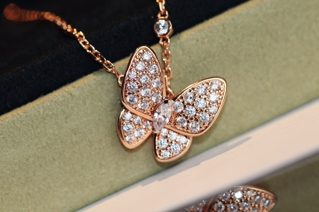 [Dawnora Jewelry]BUTTERFLY DIAMOND NECKLACE