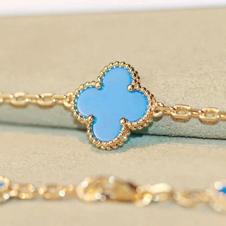 [Dawnora Jewelry]CLOVER 20 MOTIFS TURQUOISE GOLD