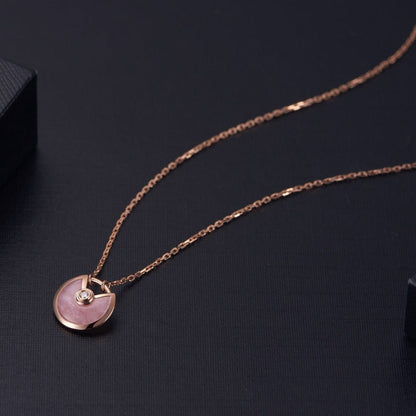 [Dawnora Jewelry]AMULETTE ROSE GOLD PINK MOP NECKLACE