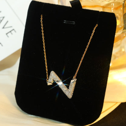 [Dawnora Jewelry]VOLT SILVER DIAMOND PEDANT NECKLACE