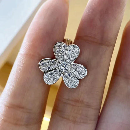 [Dawnora Jewelry]CLOVER COMOS DIAMOND EARRINGS SILVER