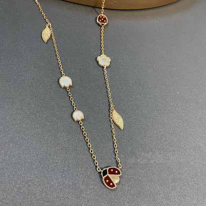 [Dawnora Jewelry]LUCKY SPRING 15 MOTIFS GOLD NECKLACE