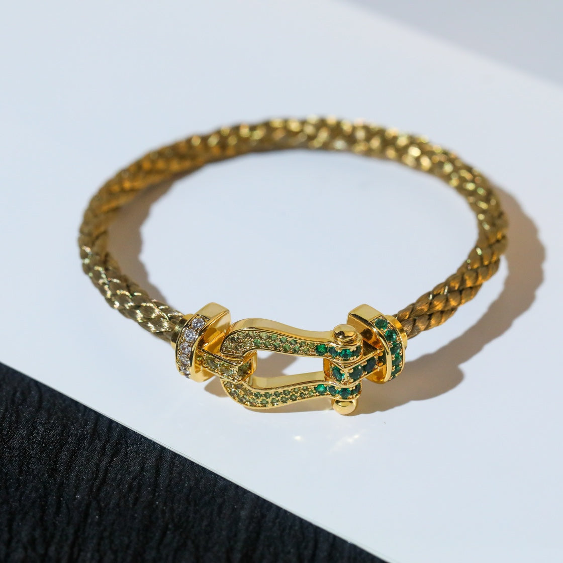 [Dawnora Jewelry]FORCE 10 GOLD GREEN DIAMOND PAVED